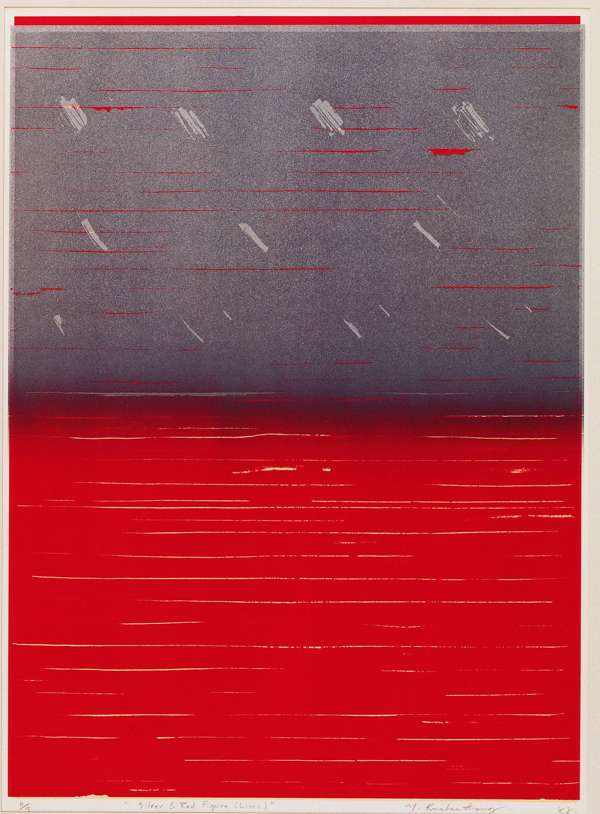 Silver & Red Figure (Lines)